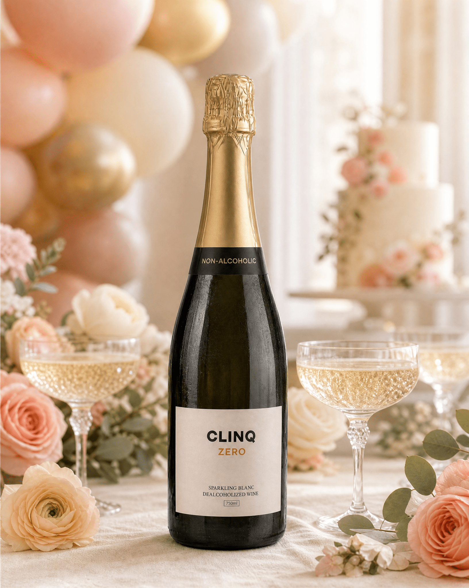 Non-Alcoholic Sparkling Blanc - 750ml - CLINQ ZERO